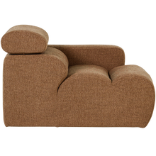 Laden Sie das Bild in den Galerie-Viewer, NOVI 1-SEATER ELEMENT ARM RIGHT CARAMEL BOUCLE BROWN