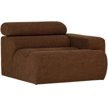 Load image into Gallery viewer, NOVI 1-SEATER ELEMENT ARM RIGHT MOCHA BOUCLE BROWN
