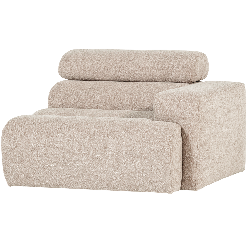 NOVI 1-SEATER ELEMENT ARM RIGHT BOUCLE NATURAL