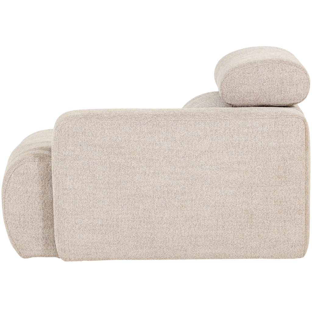 NOVI 1-SEATER ELEMENT ARM RIGHT BOUCLE NATURAL
