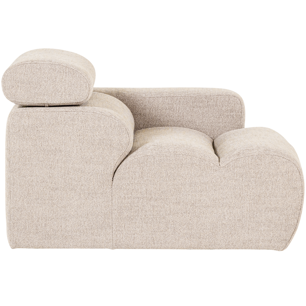 NOVI 1-SEATER ELEMENT ARM RIGHT BOUCLE NATURAL