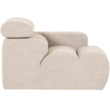 Laden Sie das Bild in den Galerie-Viewer, NOVI 1-SEATER ELEMENT ARM RIGHT BOUCLE NATURAL