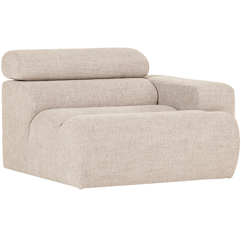 NOVI 1-SEATER ELEMENT ARM RIGHT BOUCLE NATURAL