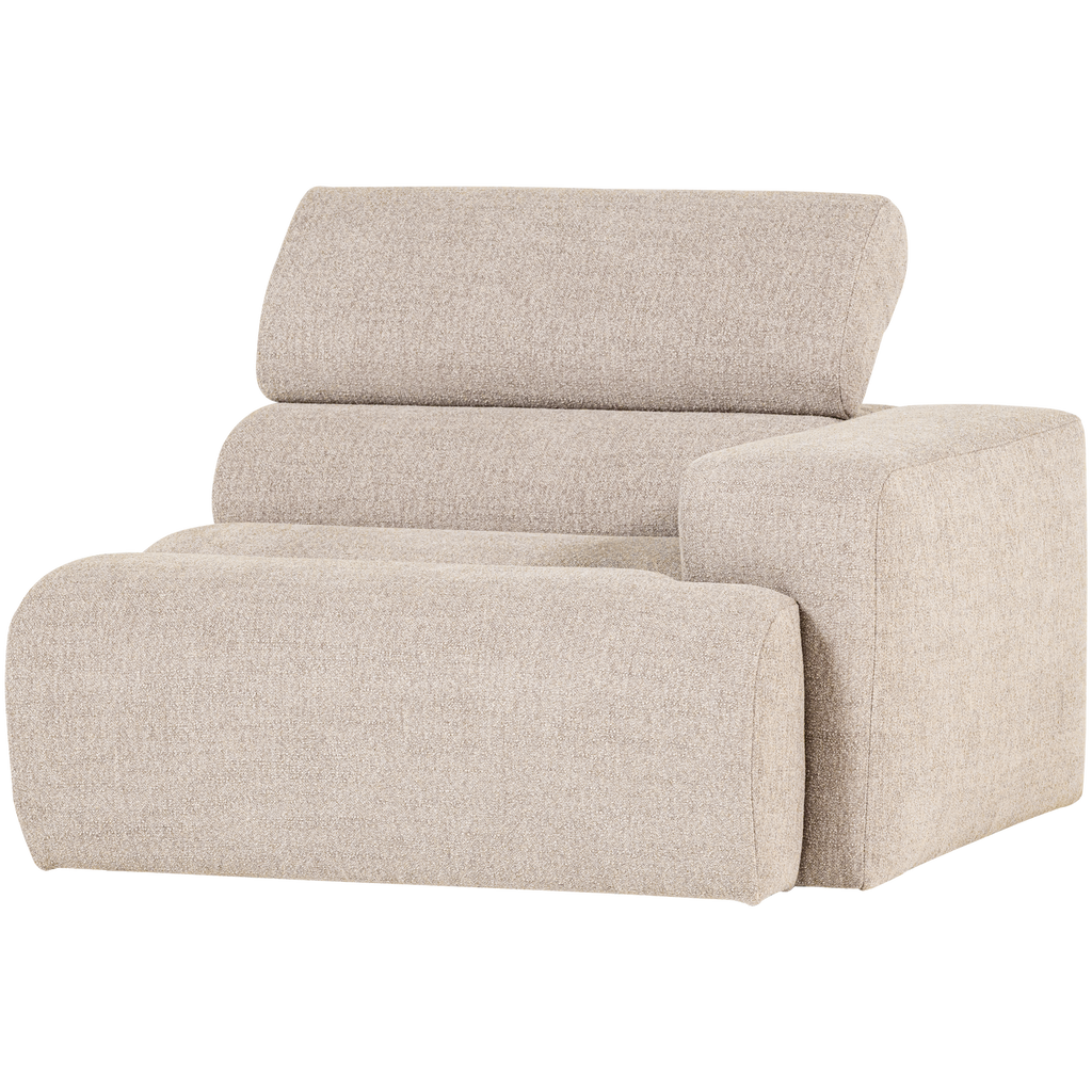 NOVI 1-SEATER ELEMENT ARM RIGHT BOUCLE NATURAL