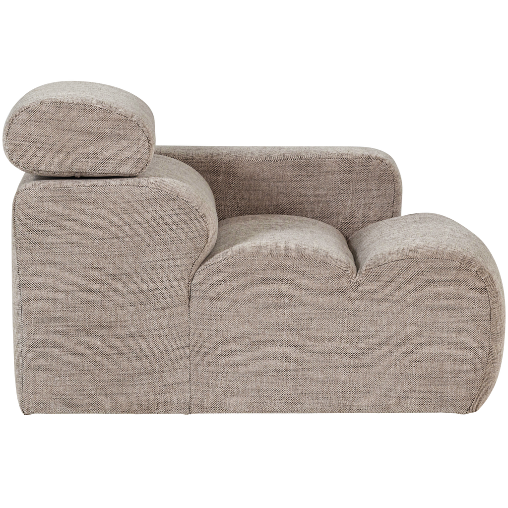 NOVI 1-SEATER ELEMENT ARM RIGHT NATURAL MELANGE