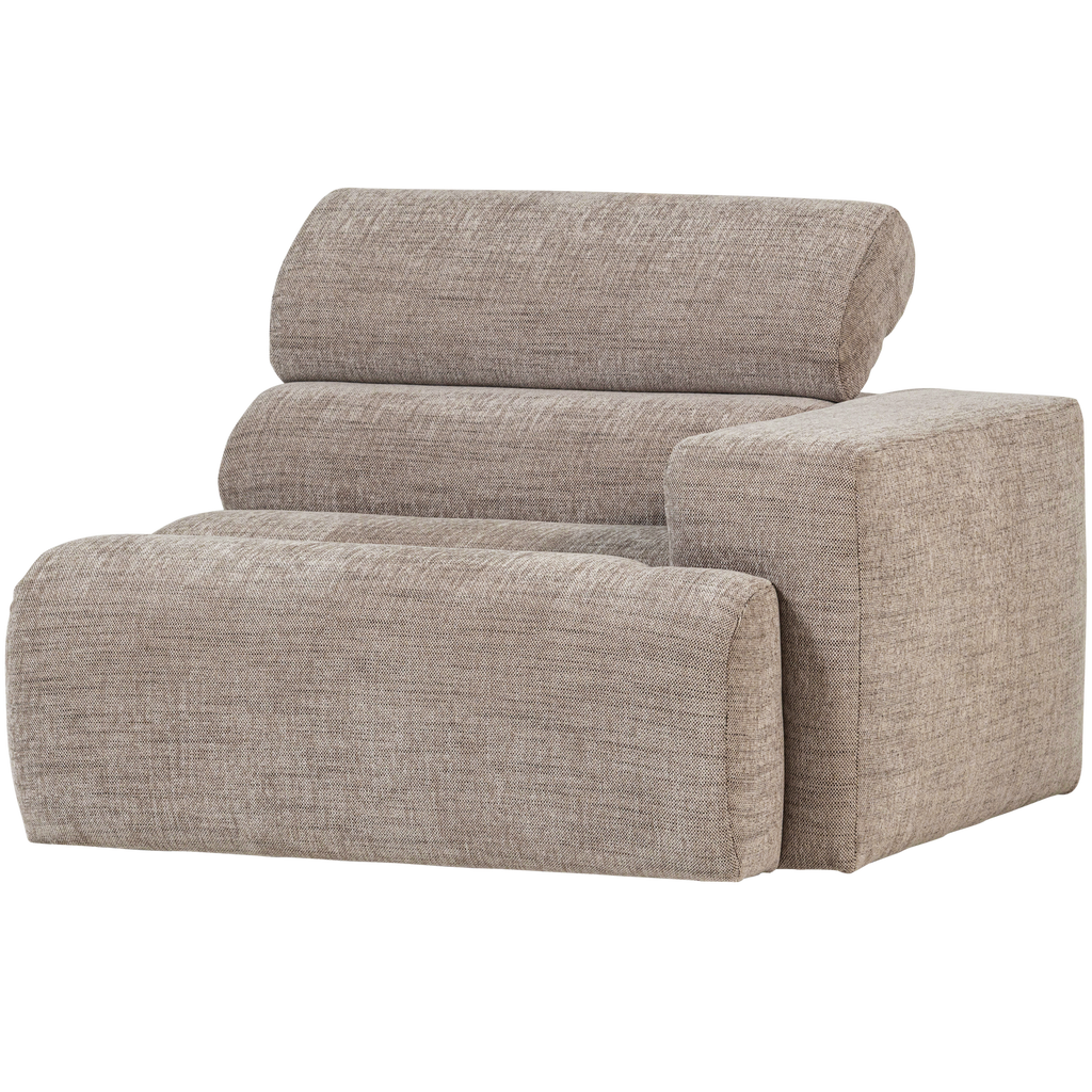 NOVI 1-SEATER ELEMENT ARM RIGHT NATURAL MELANGE