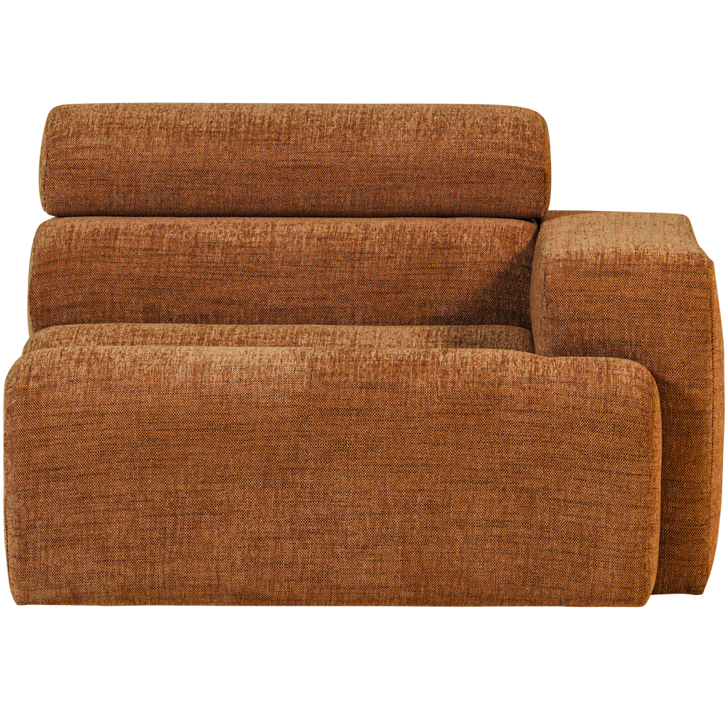 NOVI 1-SEATER ELEMENT ARM RIGHT ORANGE MELANGE