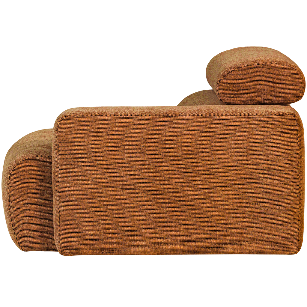 NOVI 1-SEATER ELEMENT ARM RIGHT ORANGE MELANGE