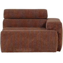 Laden Sie das Bild in den Galerie-Viewer, NOVI 1-SEATER ELEMENT ARM RIGHT RIB FABRIC TERRA
