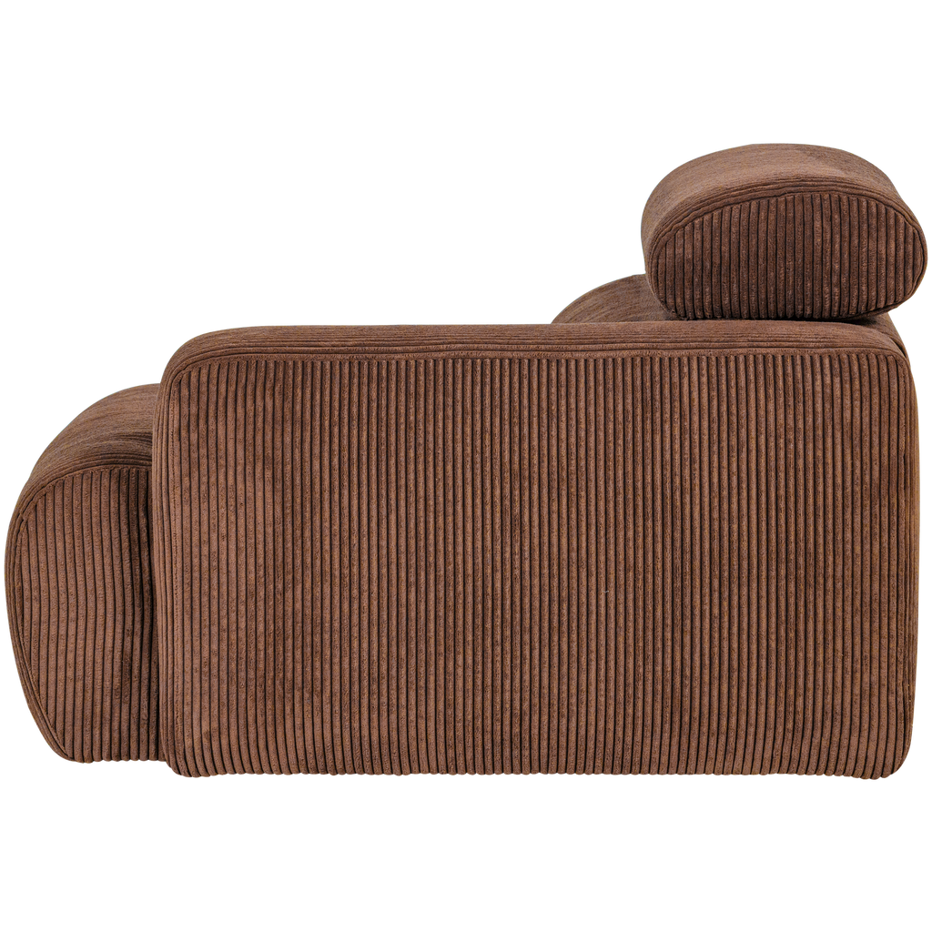 NOVI 1-SEATER ELEMENT ARM RIGHT RIB FABRIC TERRA