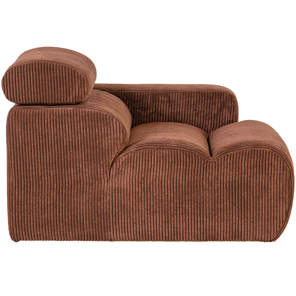 NOVI 1-SEATER ELEMENT ARM RIGHT RIB FABRIC TERRA