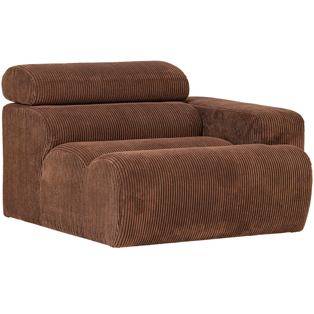 NOVI 1-SEATER ELEMENT ARM RIGHT RIB FABRIC TERRA