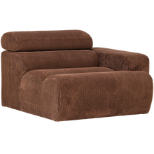 Laden Sie das Bild in den Galerie-Viewer, NOVI 1-SEATER ELEMENT ARM RIGHT RIB FABRIC TERRA