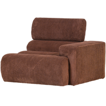 Laden Sie das Bild in den Galerie-Viewer, NOVI 1-SEATER ELEMENT ARM RIGHT RIB FABRIC TERRA