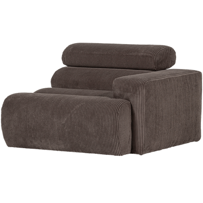 NOVI 1-SEATER ELEMENT ARM RIGHT RIB FABRIC SAND