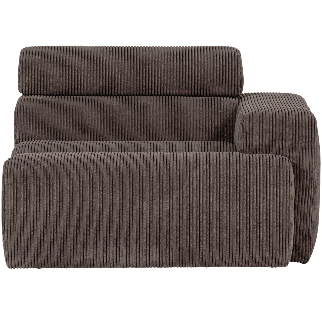 NOVI 1-SEATER ELEMENT ARM RIGHT RIB FABRIC SAND