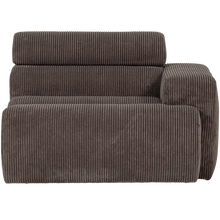 Laden Sie das Bild in den Galerie-Viewer, NOVI 1-SEATER ELEMENT ARM RIGHT RIB FABRIC SAND