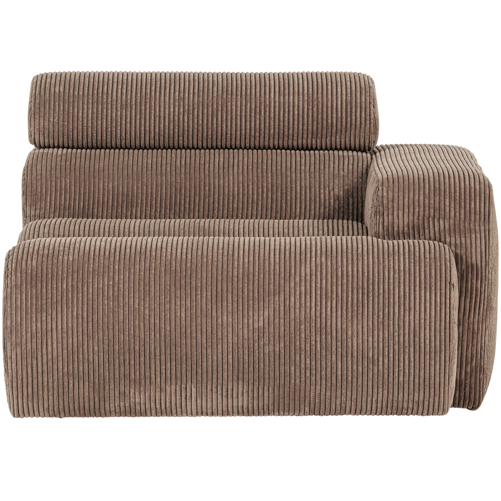 NOVI 1-SEATER ELEMENT ARM RIGHT RIB FABRIC TAUPE