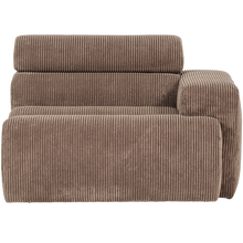 Laden Sie das Bild in den Galerie-Viewer, NOVI 1-SEATER ELEMENT ARM RIGHT RIB FABRIC TAUPE