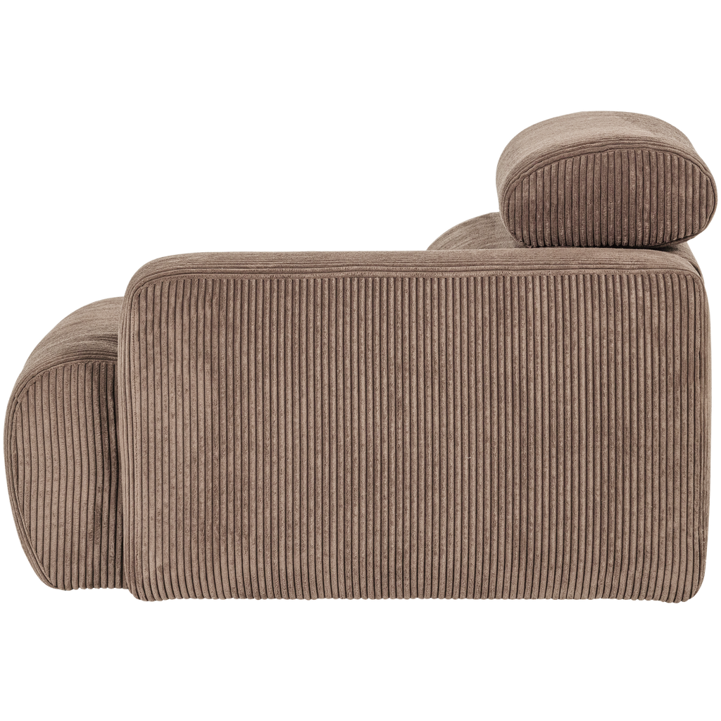 NOVI 1-SEATER ELEMENT ARM RIGHT RIB FABRIC TAUPE