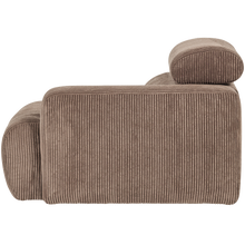 Laden Sie das Bild in den Galerie-Viewer, NOVI 1-SEATER ELEMENT ARM RIGHT RIB FABRIC TAUPE