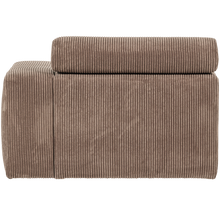 Laden Sie das Bild in den Galerie-Viewer, NOVI 1-SEATER ELEMENT ARM RIGHT RIB FABRIC TAUPE