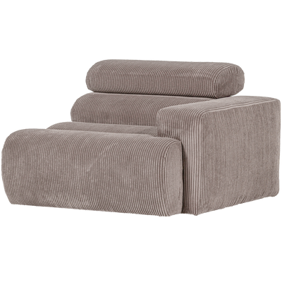 NOVI 1-SEATER ELEMENT ARM RIGHT RIB FABRIC SAND