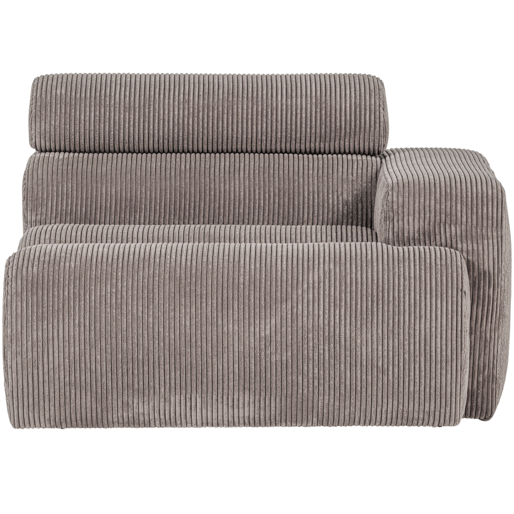 NOVI 1-SEATER ELEMENT ARM RIGHT RIB FABRIC SAND