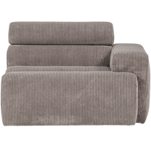 Laden Sie das Bild in den Galerie-Viewer, NOVI 1-SEATER ELEMENT ARM RIGHT RIB FABRIC SAND