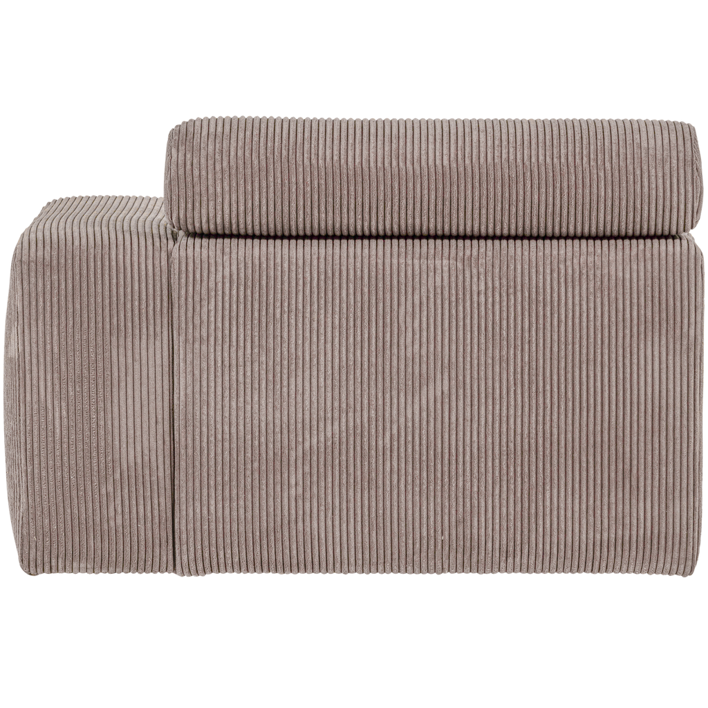 NOVI 1-SEATER ELEMENT ARM RIGHT RIB FABRIC SAND