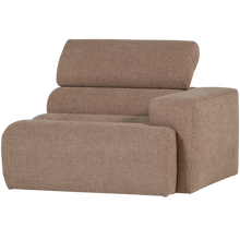Laden Sie das Bild in den Galerie-Viewer, NOVI 1-SEATER ELEMENT ARM RIGHT BOUCLE TAUPE