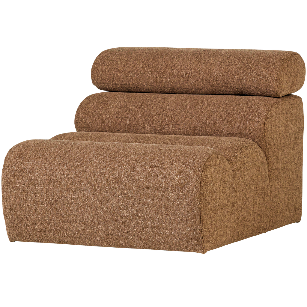 NOVI 1-SEATER ELEMENT BOUCLE CARAMEL BROWN