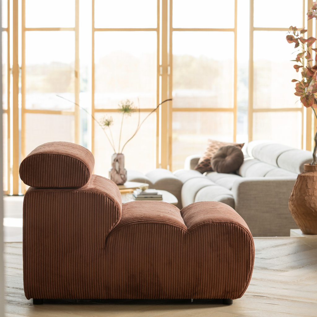 NOVI 1-SEATER ELEMENT RIB FABRIC TERRA