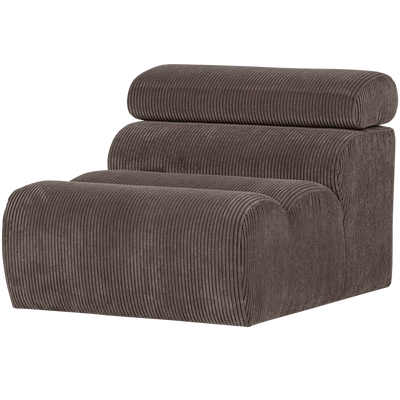 NOVI 1-SEATER ELEMENT RIB FABRIC GREY/BROWN