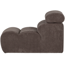 Laden Sie das Bild in den Galerie-Viewer, NOVI 1-SEATER ELEMENT RIB FABRIC GREY/BROWN