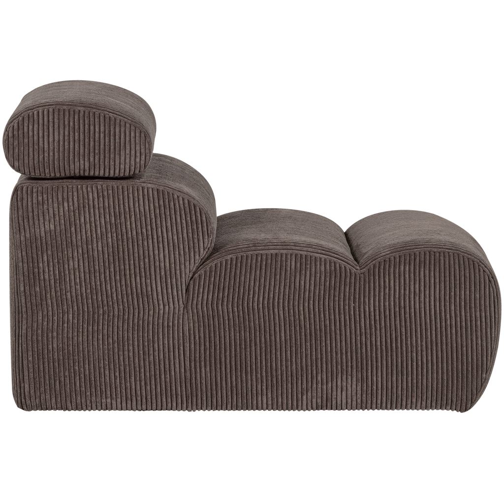 NOVI 1-SEATER ELEMENT RIB FABRIC GREY/BROWN