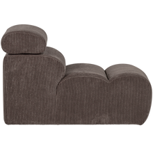 Laden Sie das Bild in den Galerie-Viewer, NOVI 1-SEATER ELEMENT RIB FABRIC GREY/BROWN
