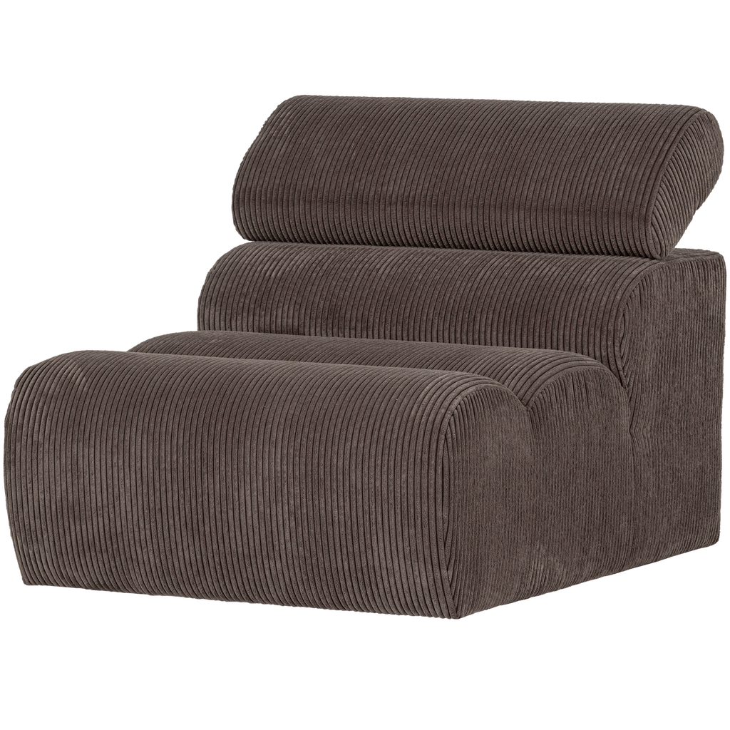 NOVI 1-SEATER ELEMENT RIB FABRIC GREY/BROWN