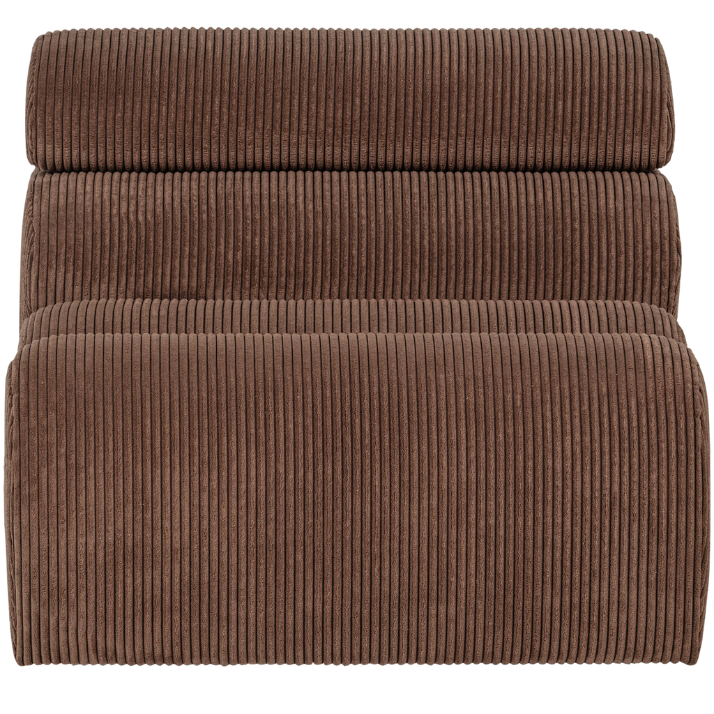 NOVI 1-SEATER ELEMENT RIB FABRIC MOCHA BROWN