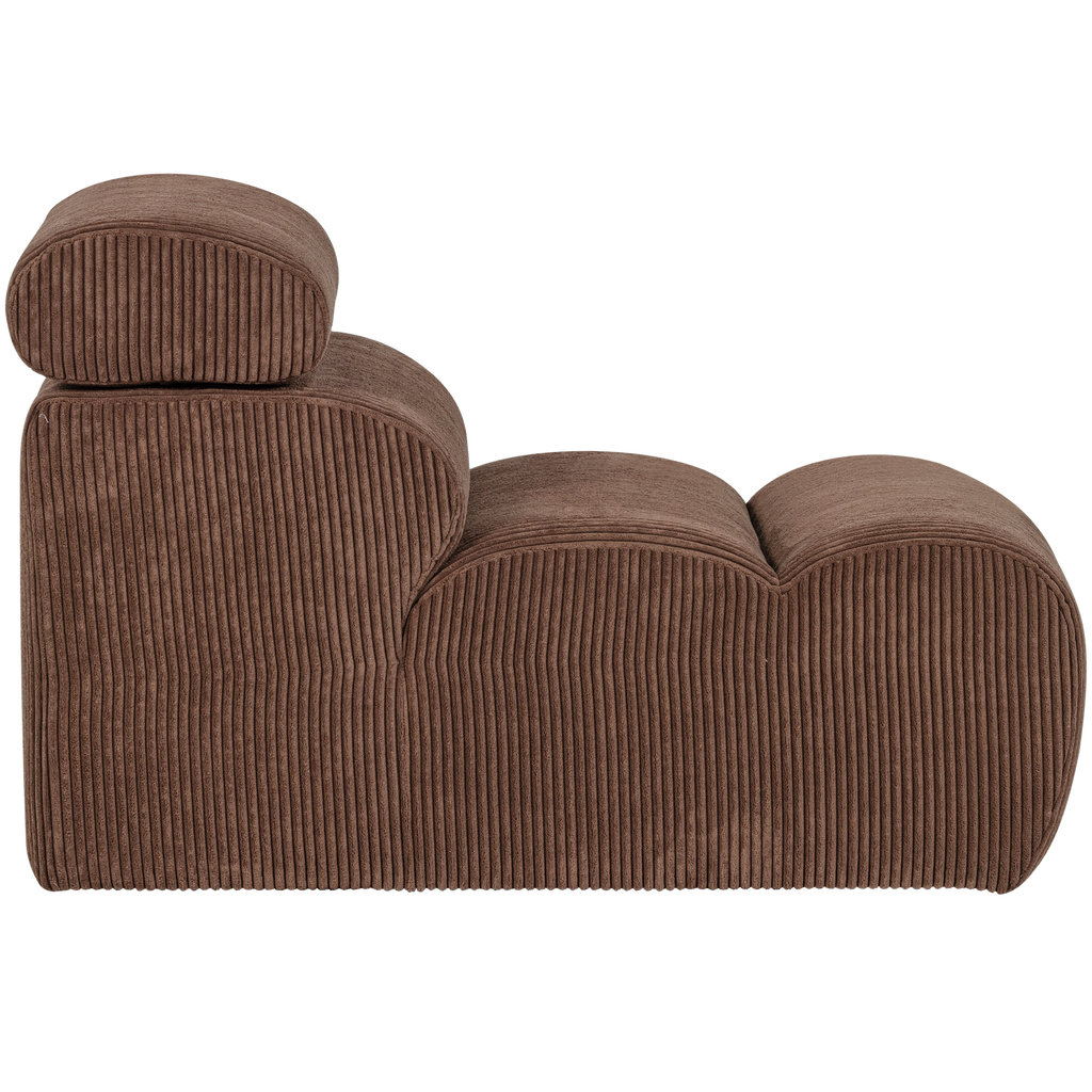 NOVI 1-SEATER ELEMENT RIB FABRIC MOCHA BROWN
