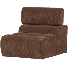 Laden Sie das Bild in den Galerie-Viewer, NOVI 1-SEATER ELEMENT RIB FABRIC MOCHA BROWN