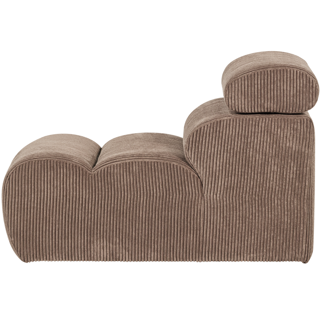 NOVI 1-SEATER ELEMENT RIB FABRIC TAUPE