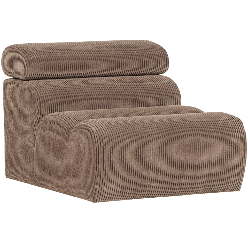 NOVI 1-SEATER ELEMENT RIB FABRIC TAUPE