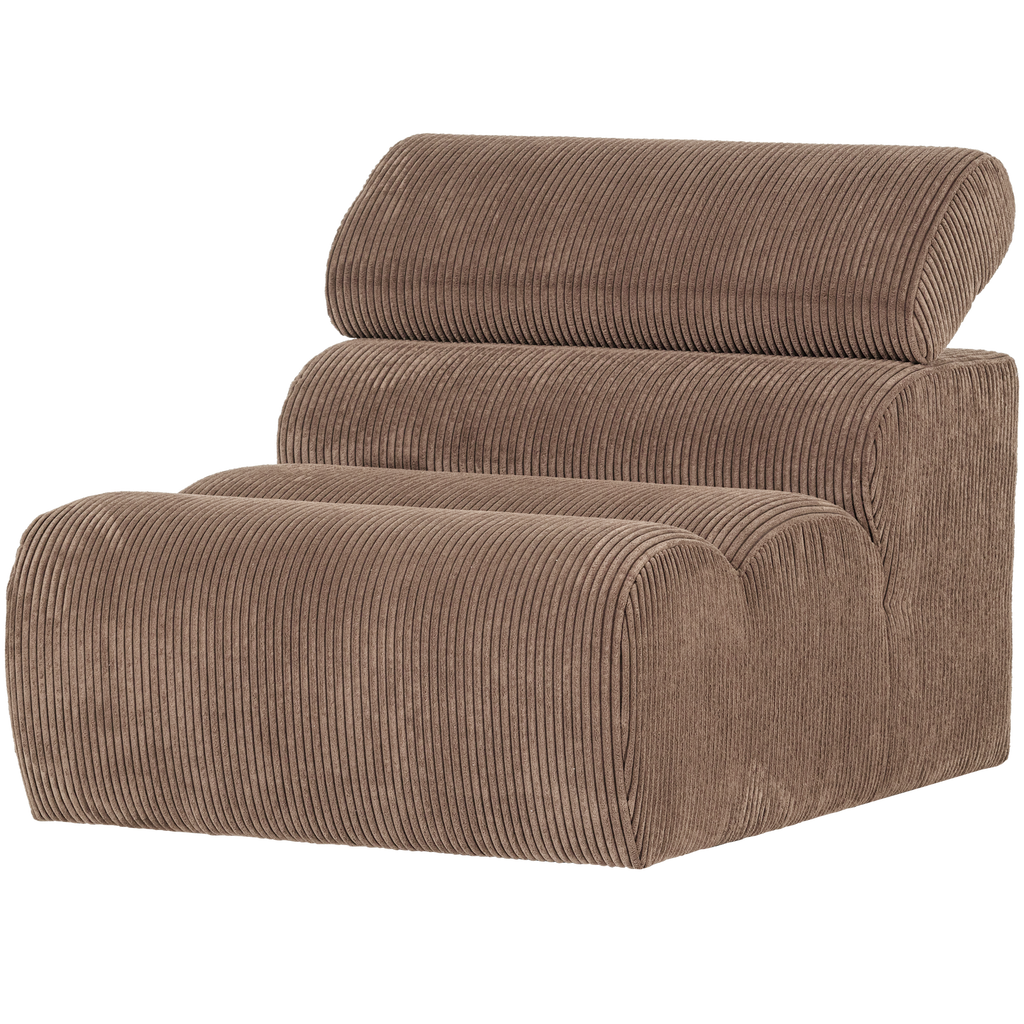NOVI 1-SEATER ELEMENT RIB FABRIC TAUPE