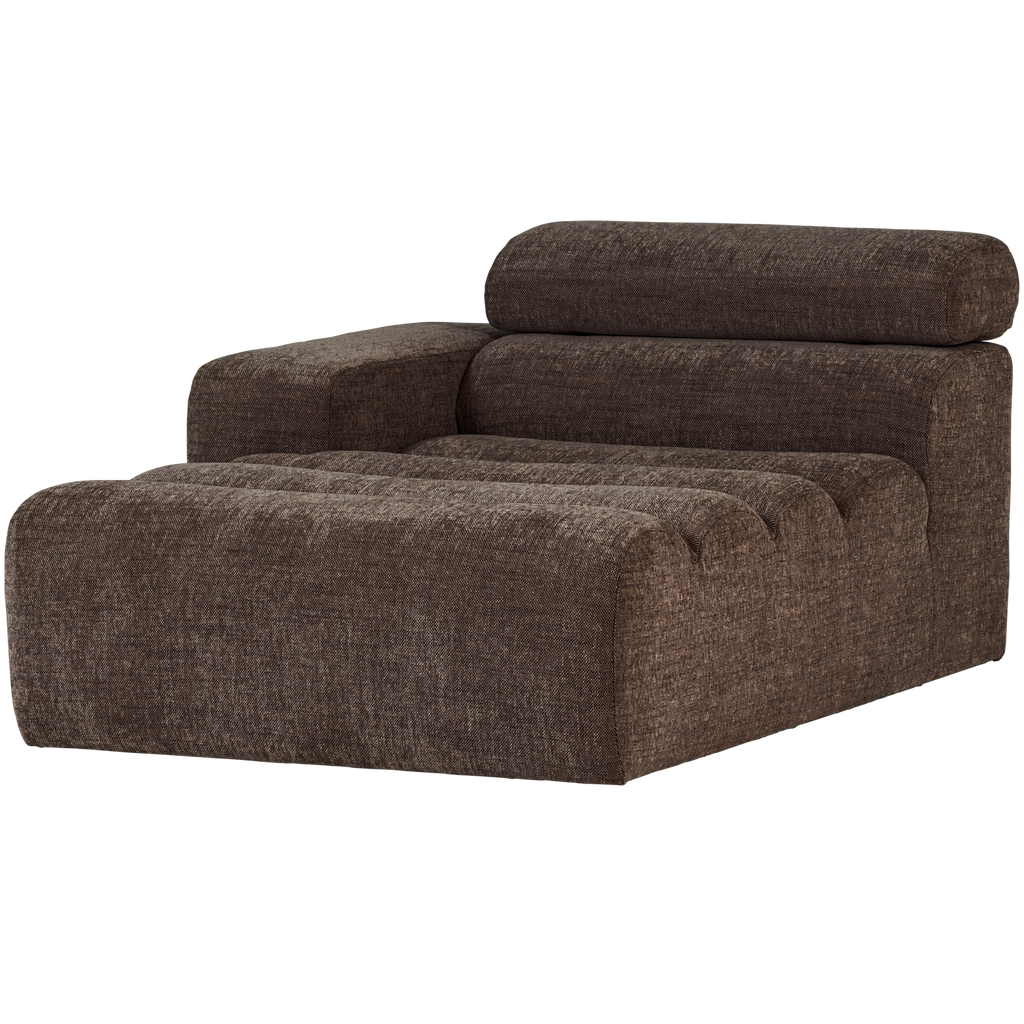 NOVI CHAISE LONGUE ELEMENT LEFT DARK BROWN MELANGE