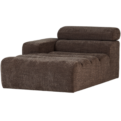 NOVI CHAISE LONGUE ELEMENT LEFT DARK BROWN MELANGE