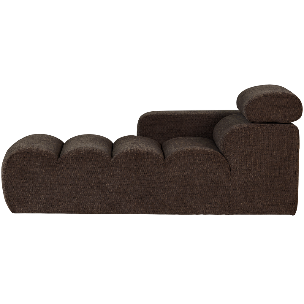 NOVI CHAISE LONGUE ELEMENT LEFT DARK BROWN MELANGE