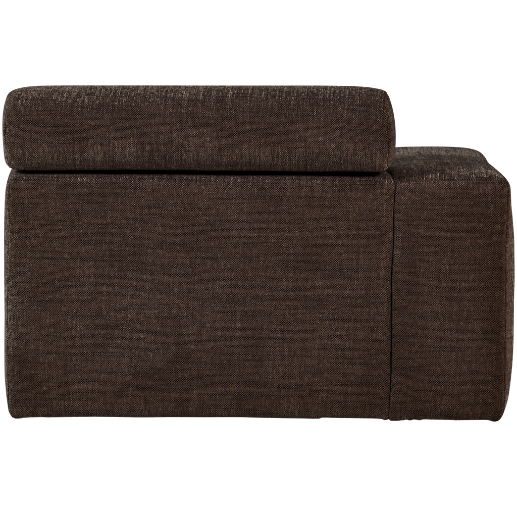NOVI CHAISE LONGUE ELEMENT LEFT DARK BROWN MELANGE