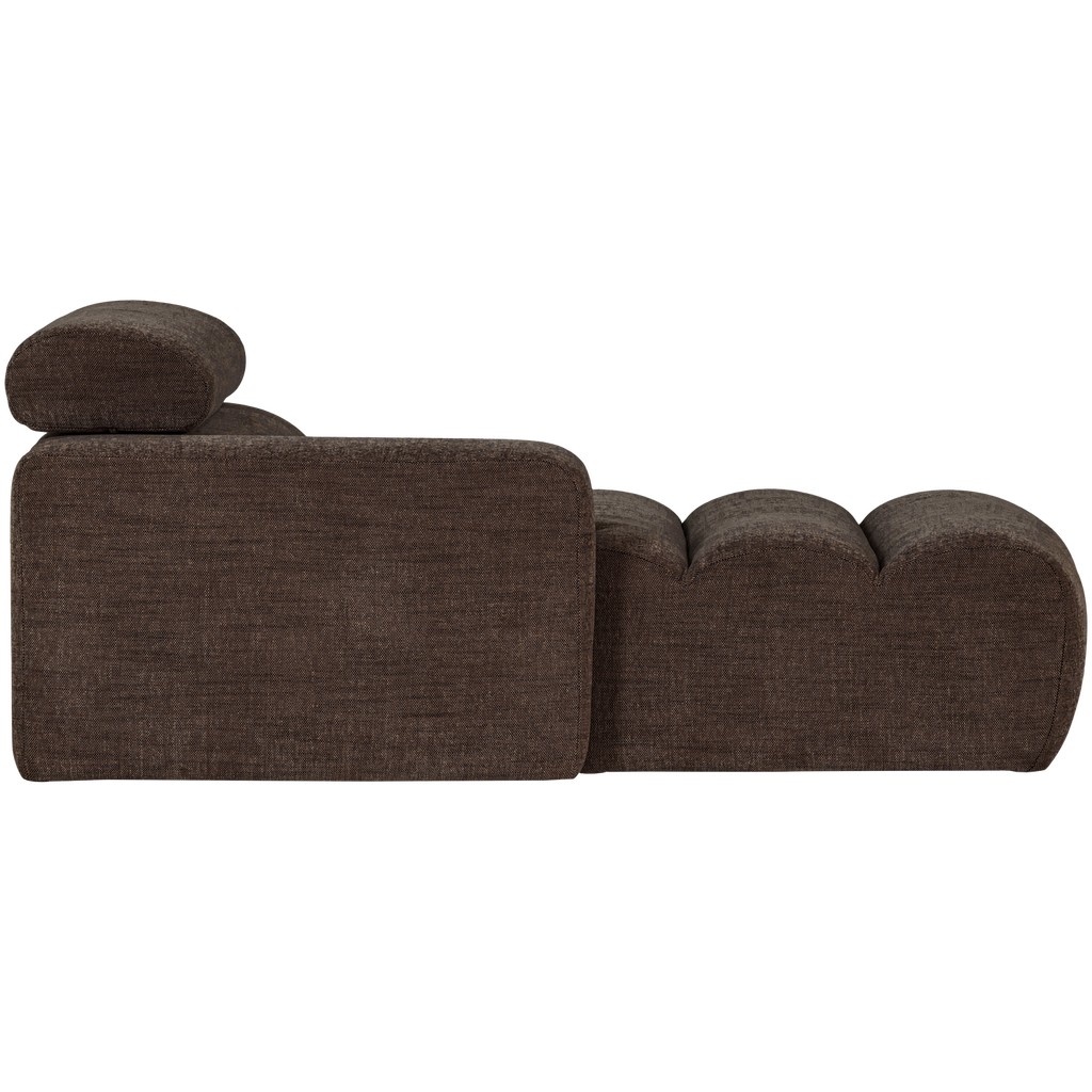 NOVI CHAISE LONGUE ELEMENT LEFT DARK BROWN MELANGE