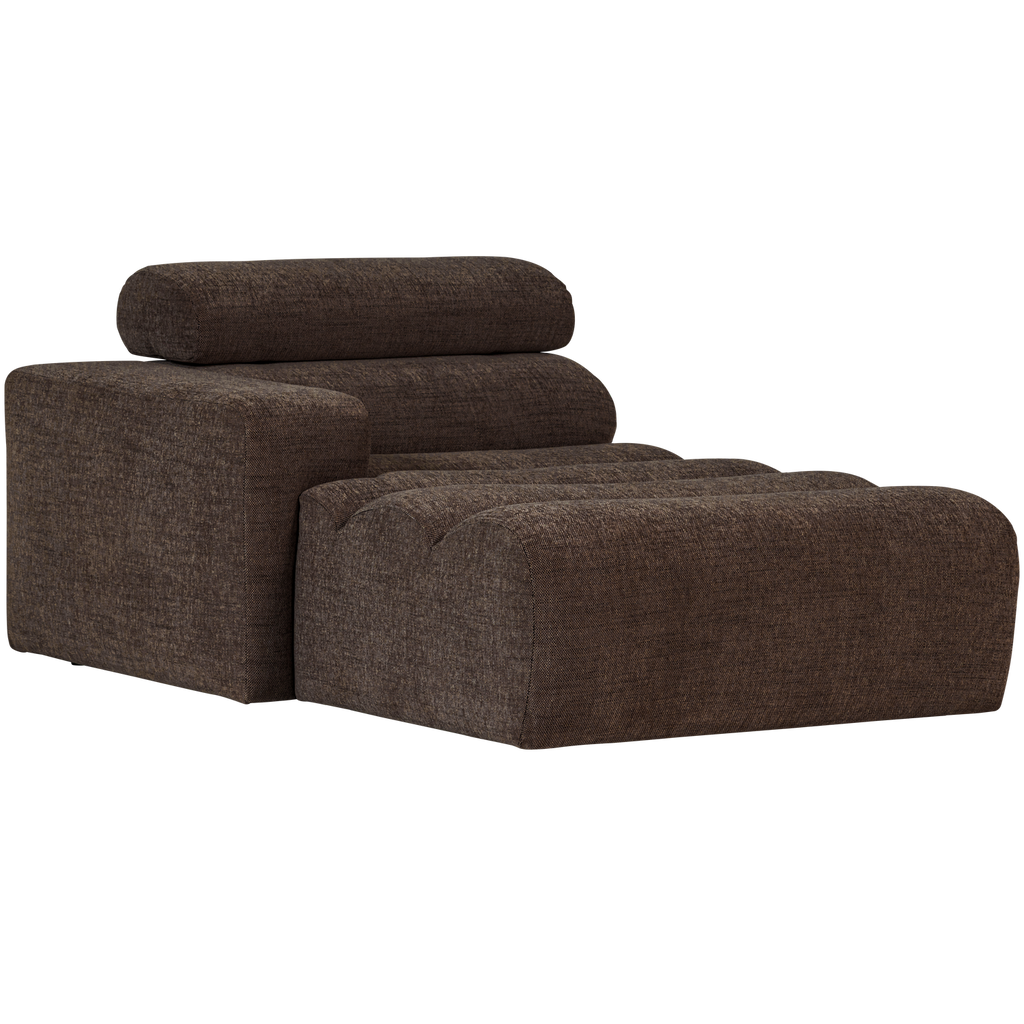 NOVI CHAISE LONGUE ELEMENT LEFT DARK BROWN MELANGE